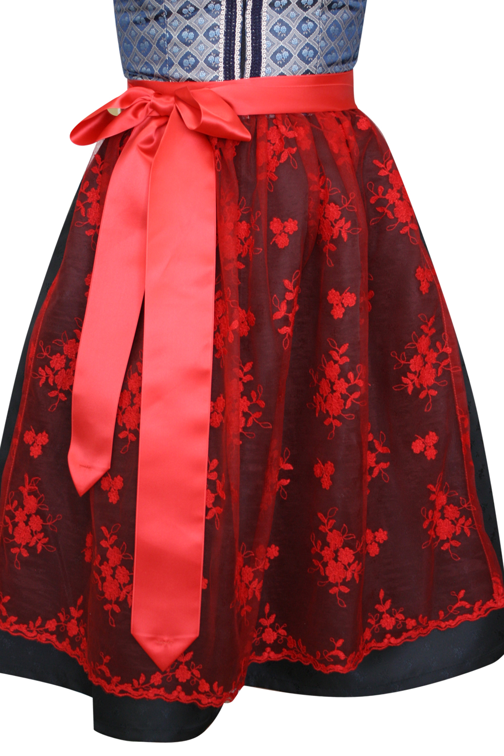 Midi Dirndlschürze Made in Germany rot