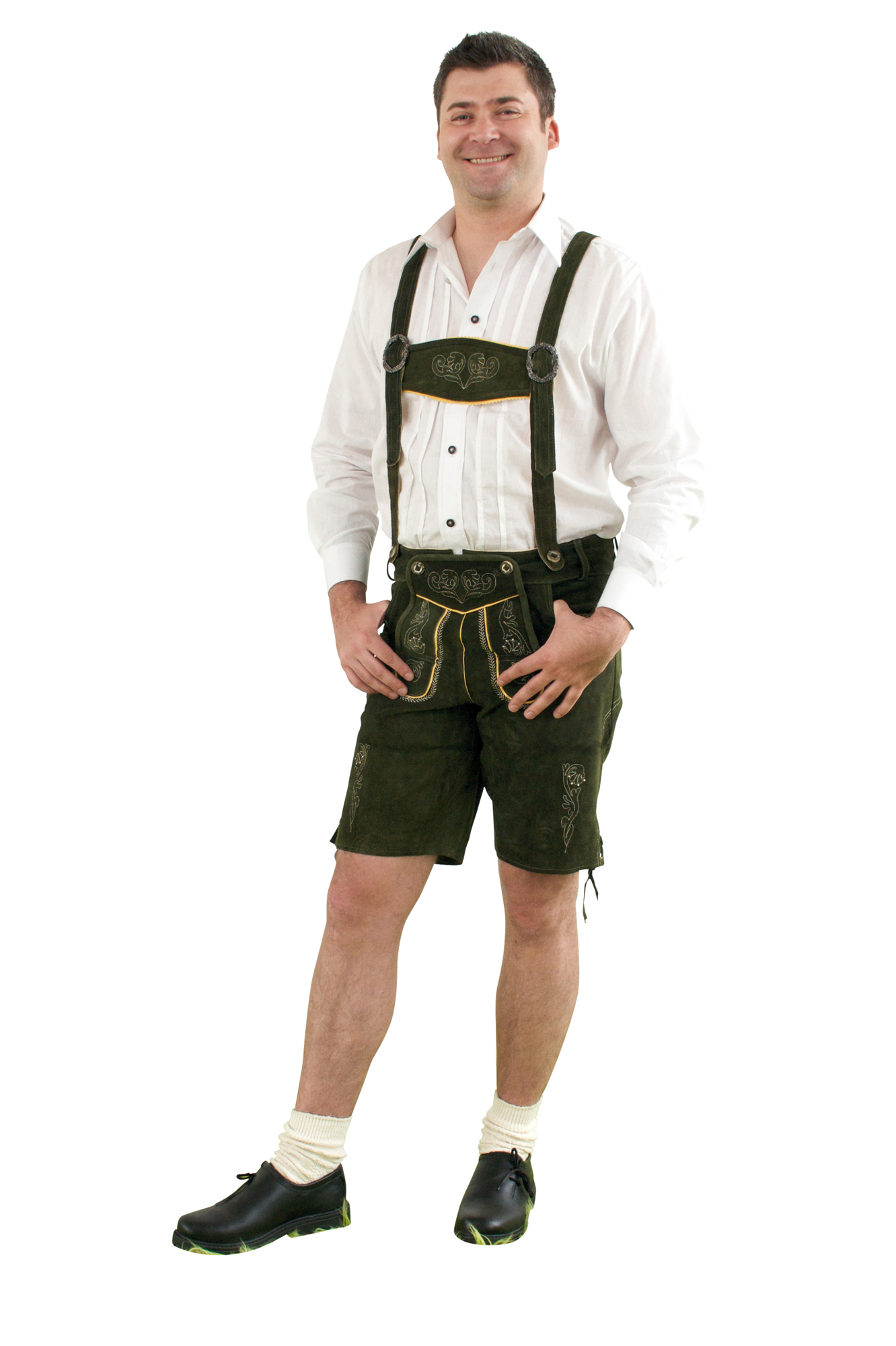 Kurze Trachtenlederhose schlamm
