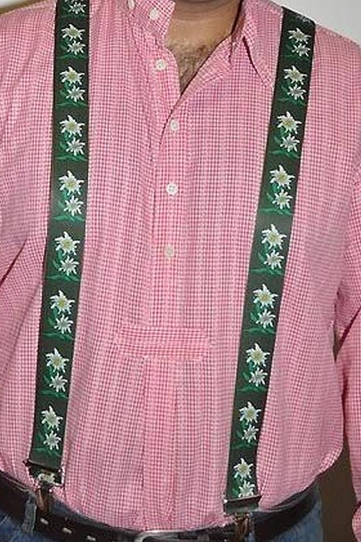 Edelweiß Hosenträger grün