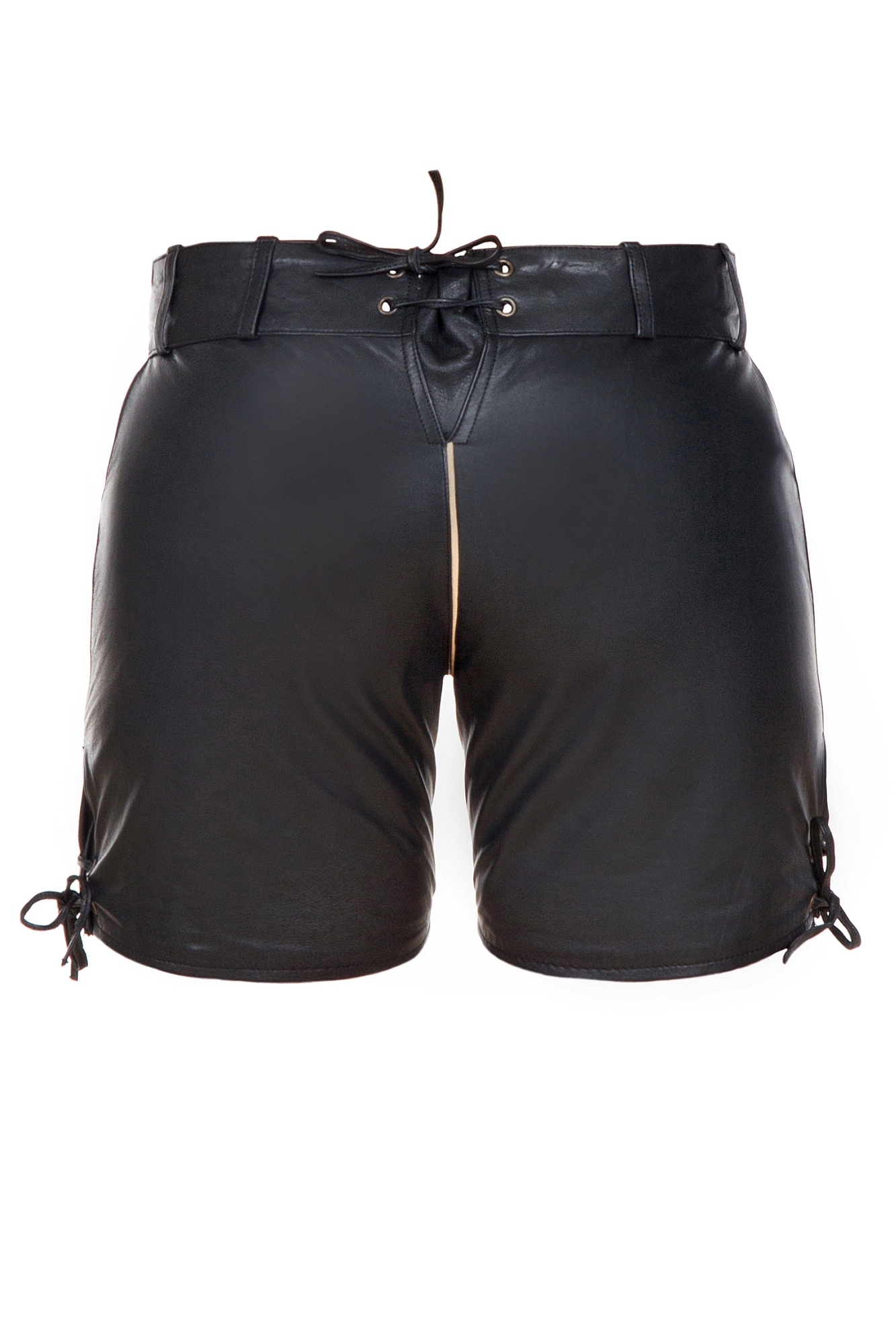 Damen Ledershorts schwarz