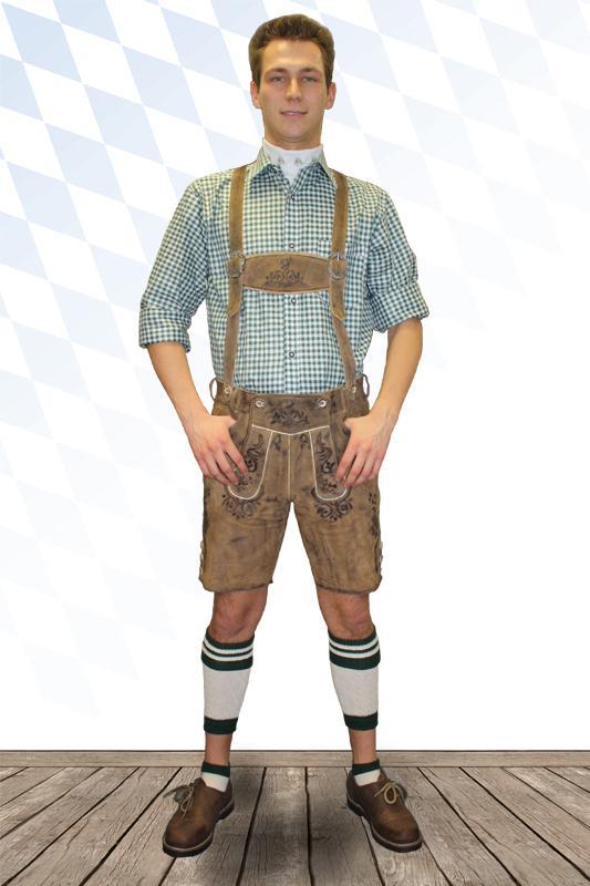 Kurze Hose Trachtenhose Hirschleder tabak