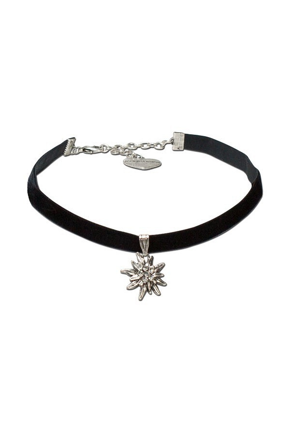 Samtkropfband Edelweiß klein