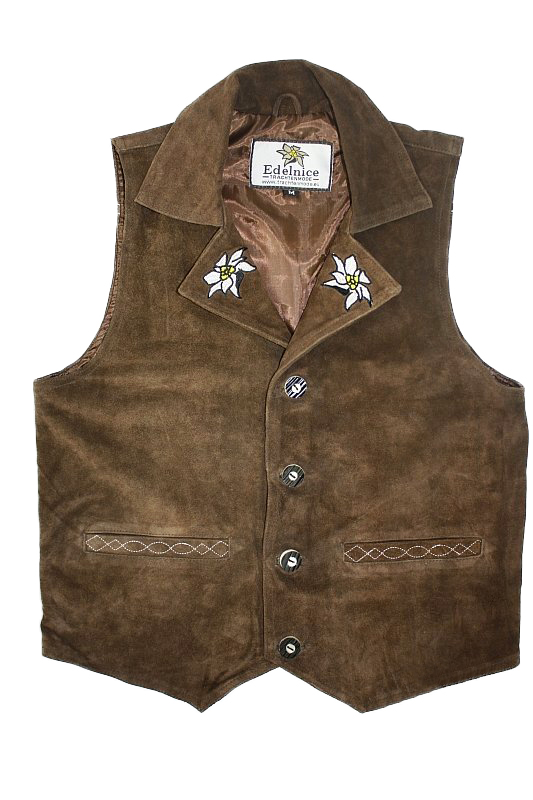 Leder Weste dunkelbraun