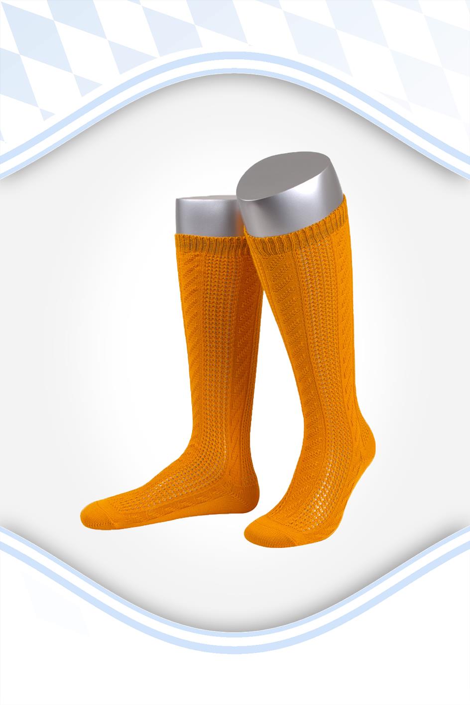 Trachtensocken orange lang