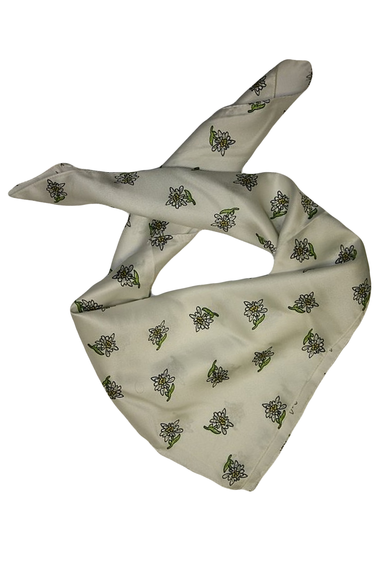 Trachtentuch Halstuch glänzend weiß