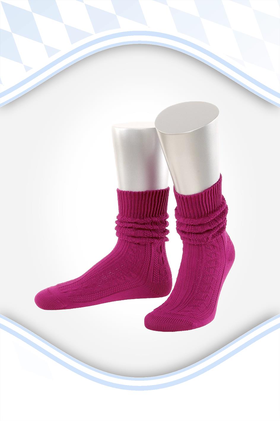 Trachtensocken pink kurz