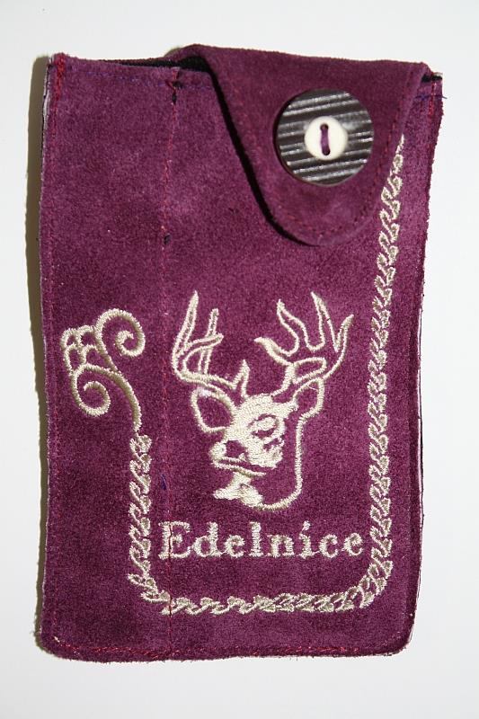 Praktische Leder Handytasche brombeer