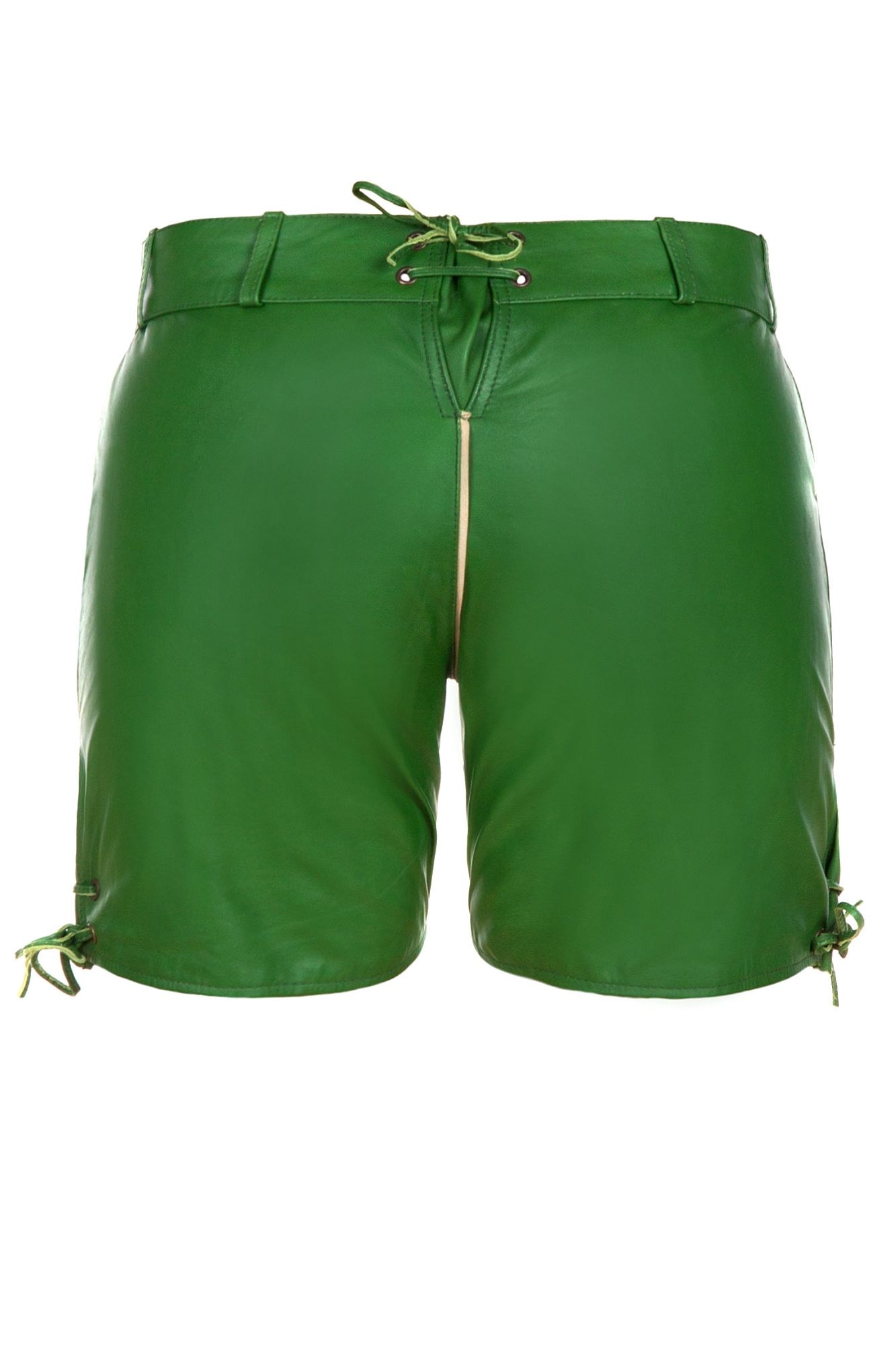 Damen Ledershorts grün