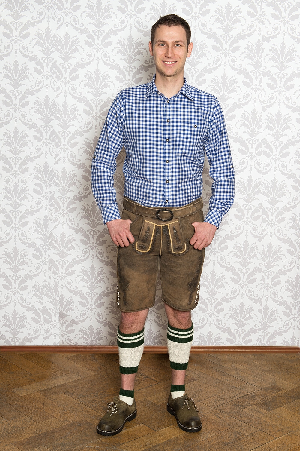 Kurze Wildbock Lederhose Erwin Braun