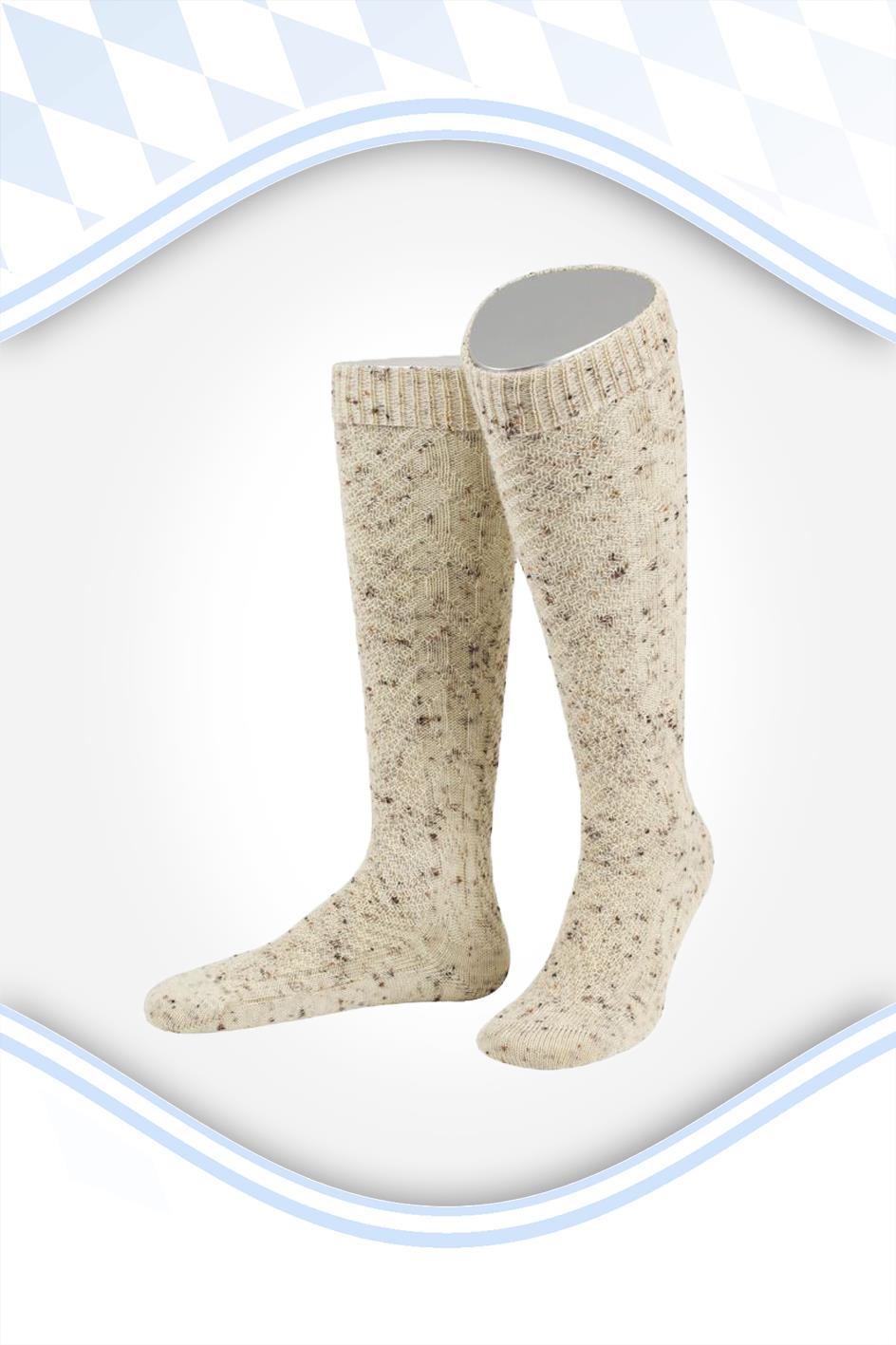 Socken Kniestrumpf natur meliert