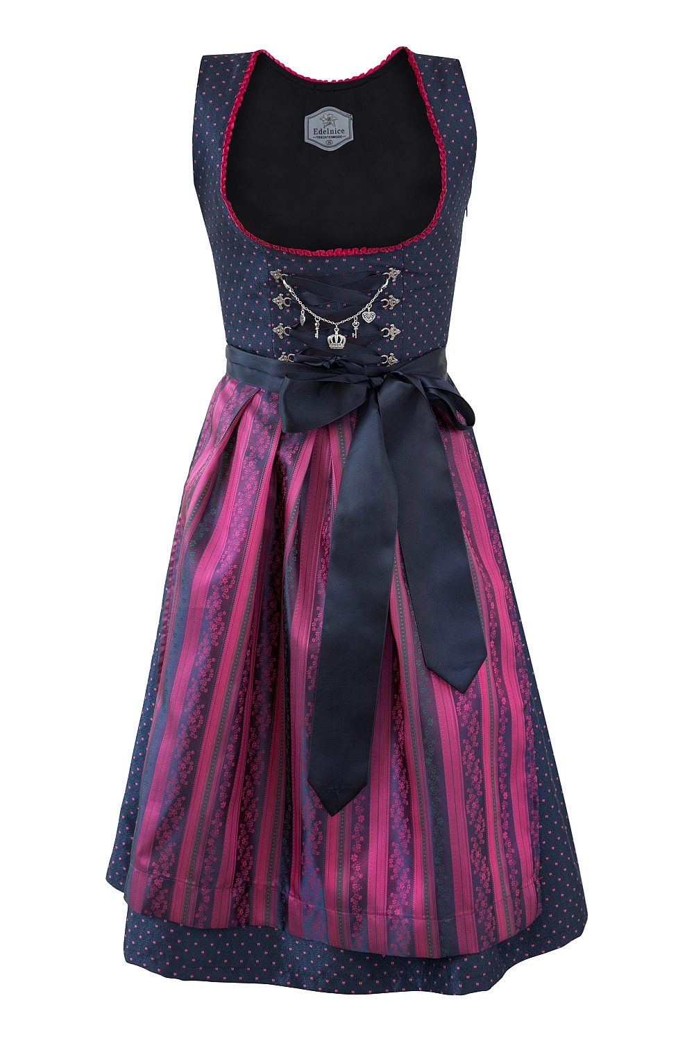 Made in Germany Dirndl tiefblau pink