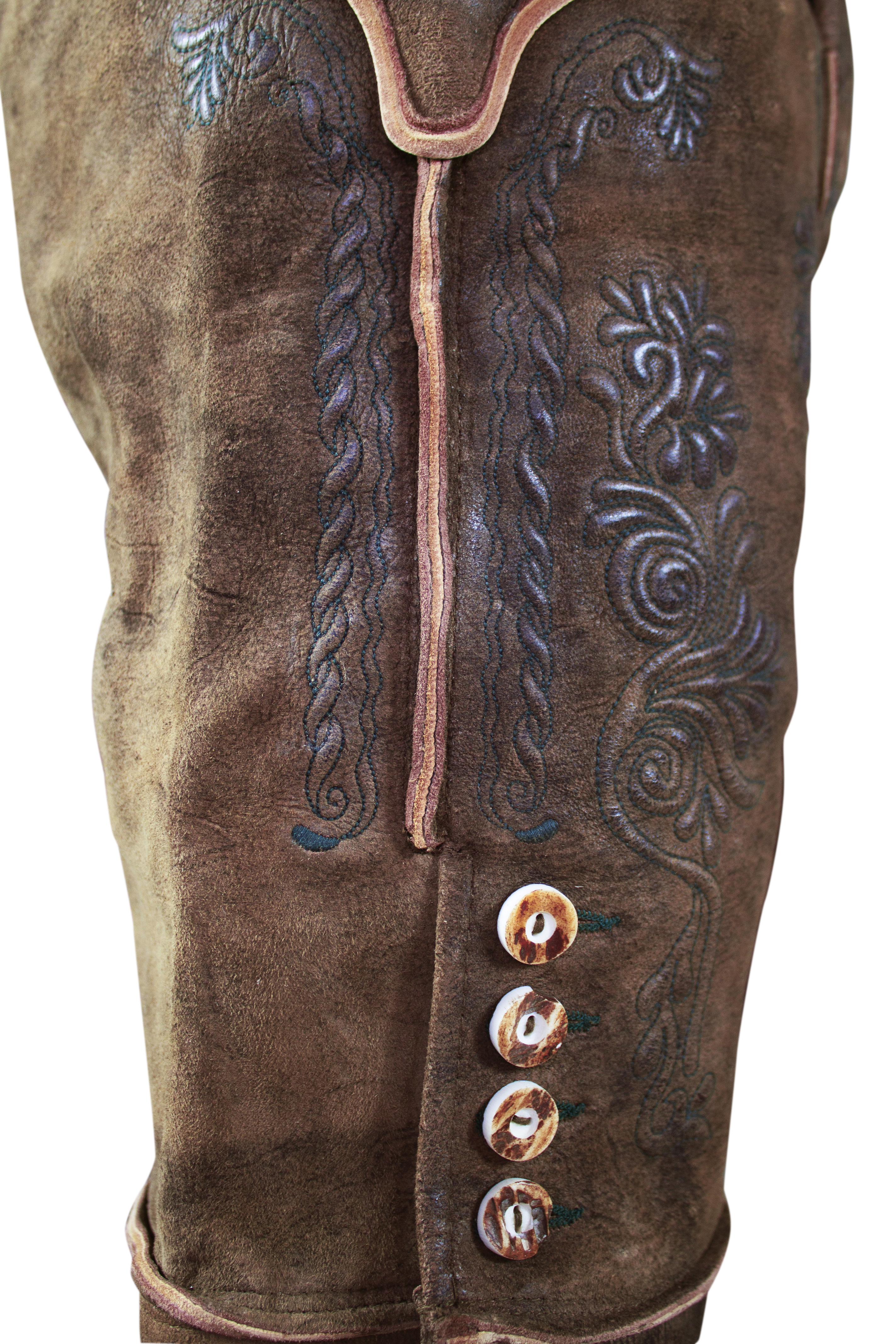 Kurze Wildbock Lederhose Jochen camel II