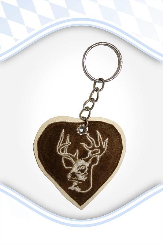 süßer Leder Herz Schlüsselanhänger
