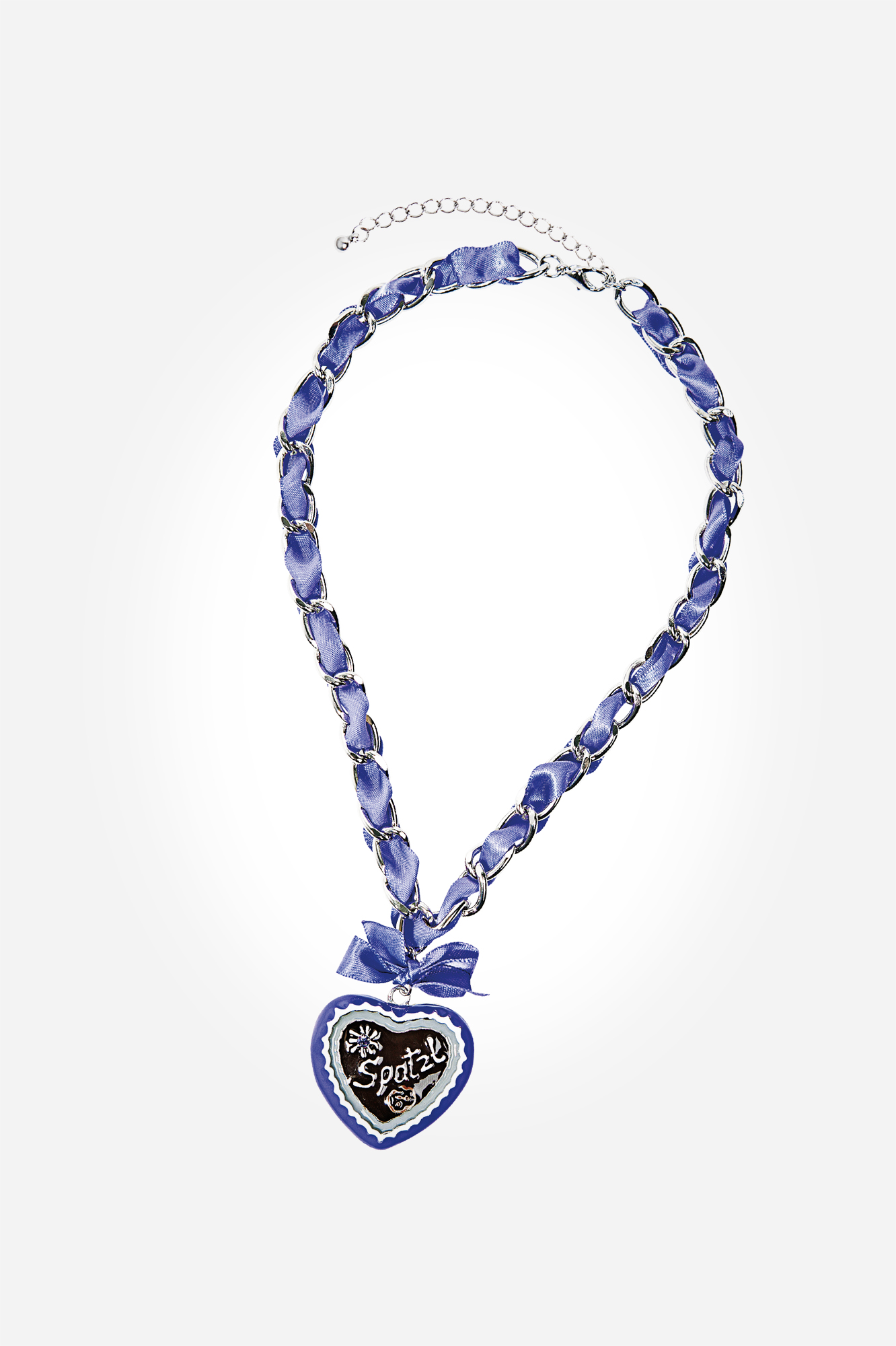 Halskette Herz Spatzl lila