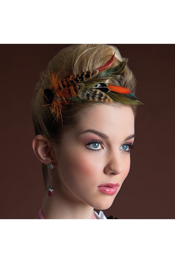 Feder-Haarreif orange