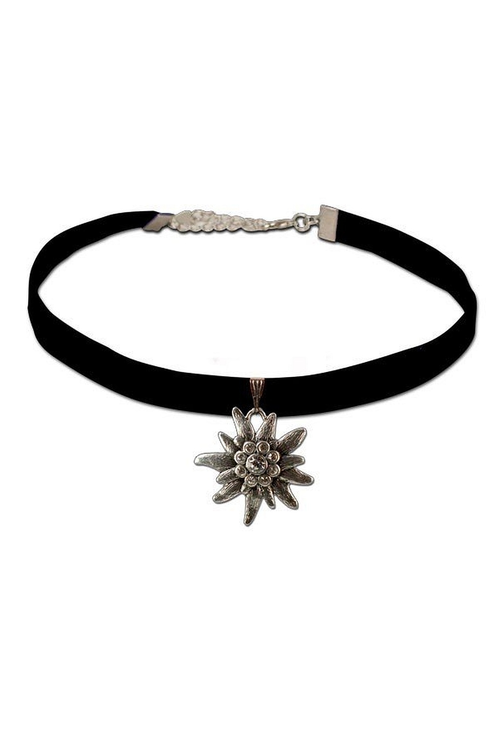 Samtkropfband Edelweiß groß