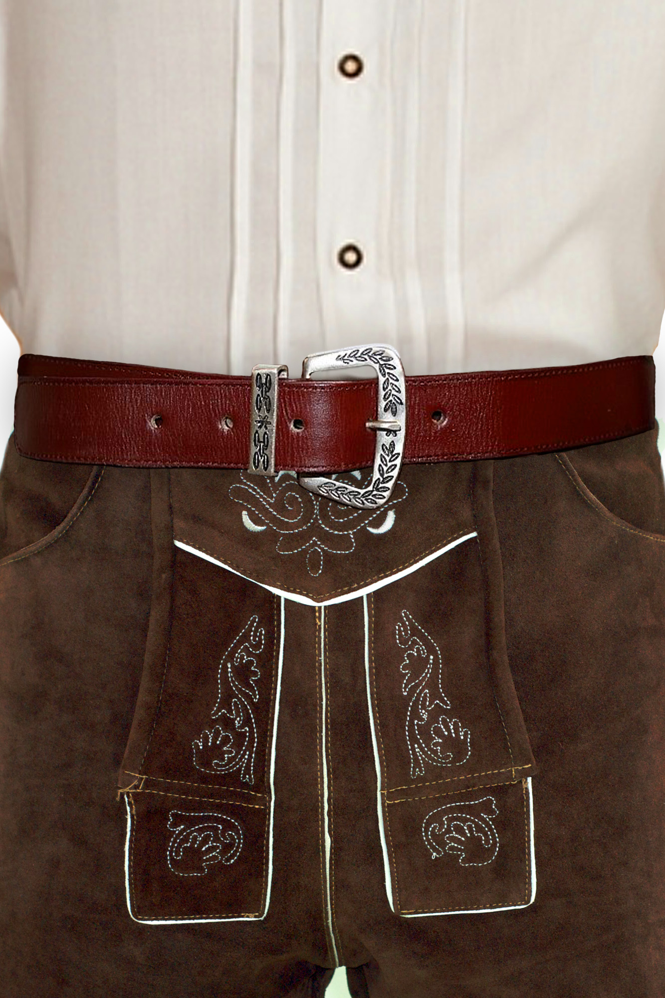 klassischer Trachtengürtel Ledergürtel braun