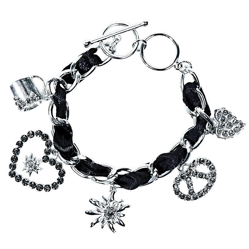 Trachtenarmband Anhänger schwarz