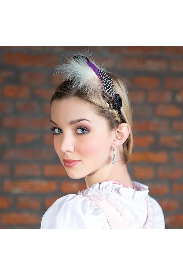 Feder-Haarreif lila