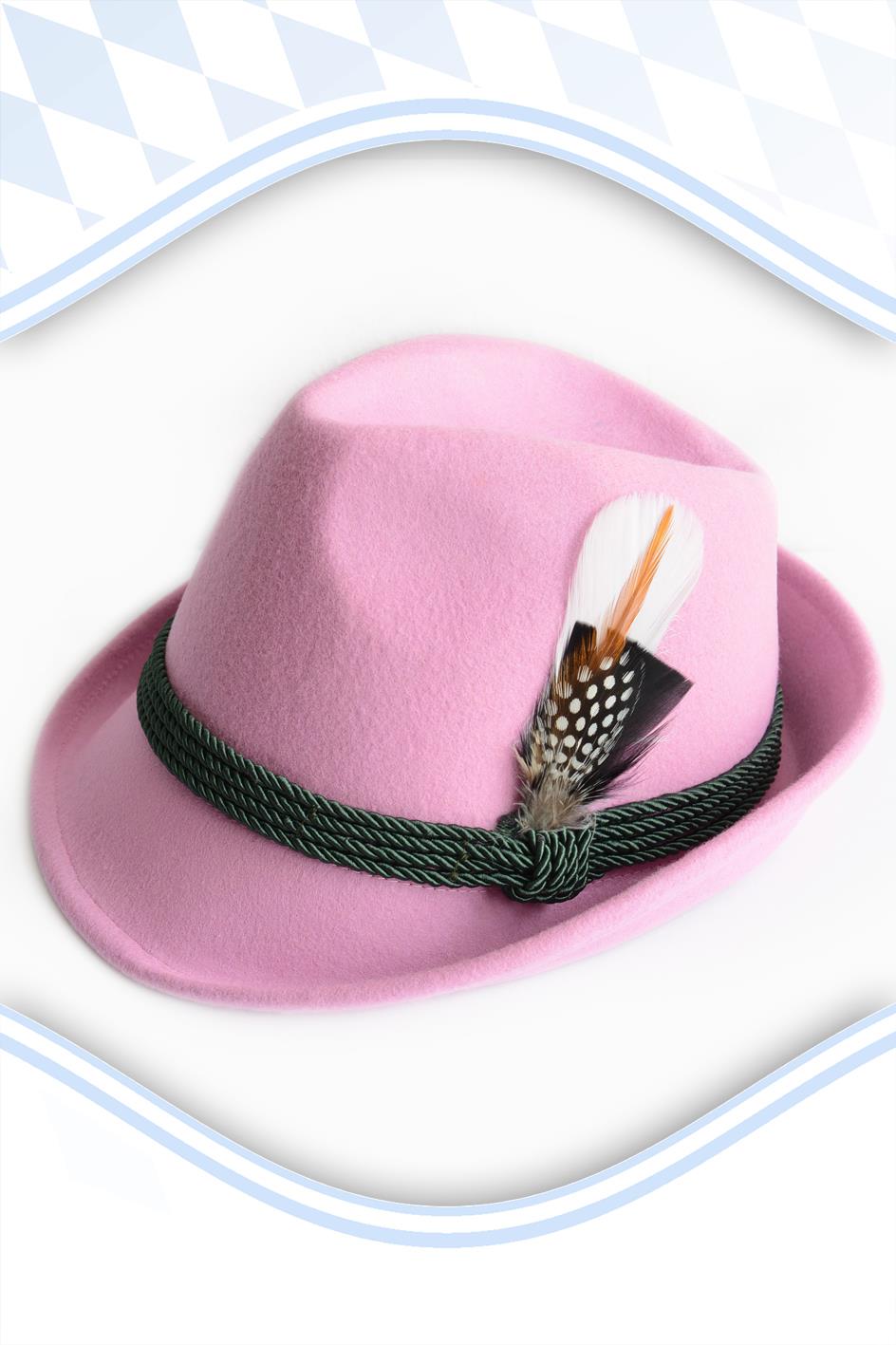 Woll Trachtenhut rosa