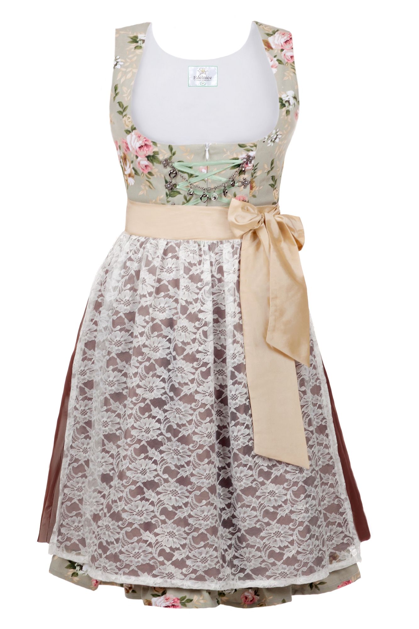 Midi Dirndl 2-teilig Blumen exclusive
