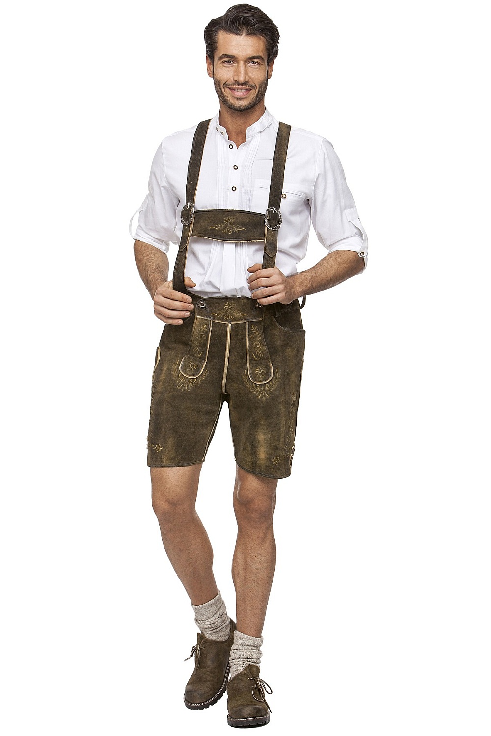 Lederhose Hochries altbraun