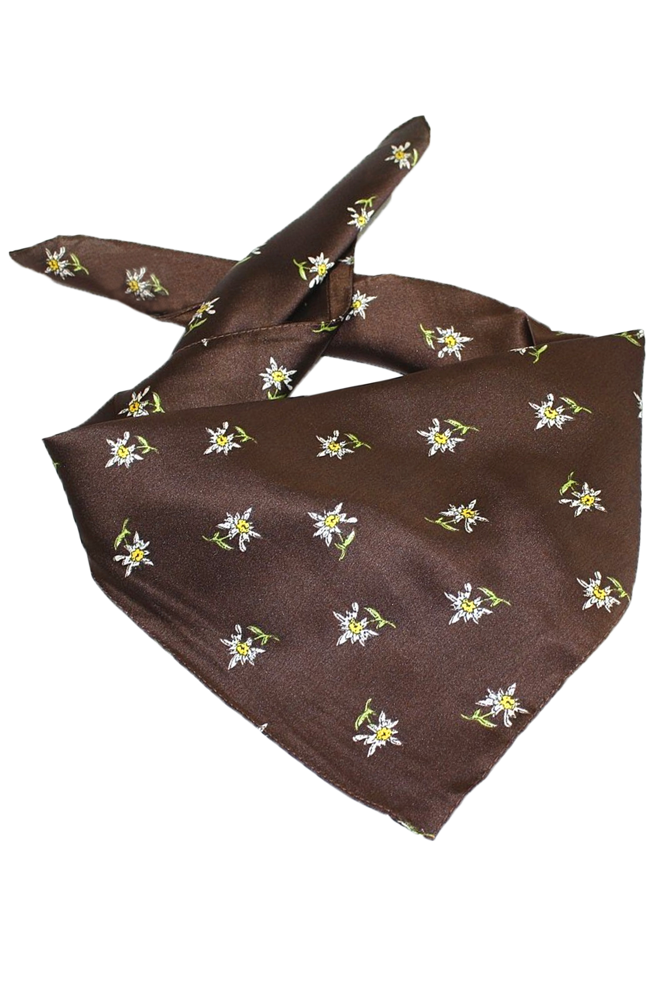 Trachtentuch Halstuch glänzend dunkelbraun