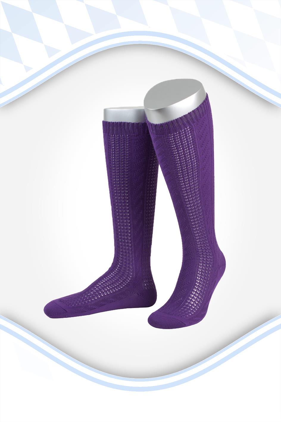 Trachtensocken lila lang