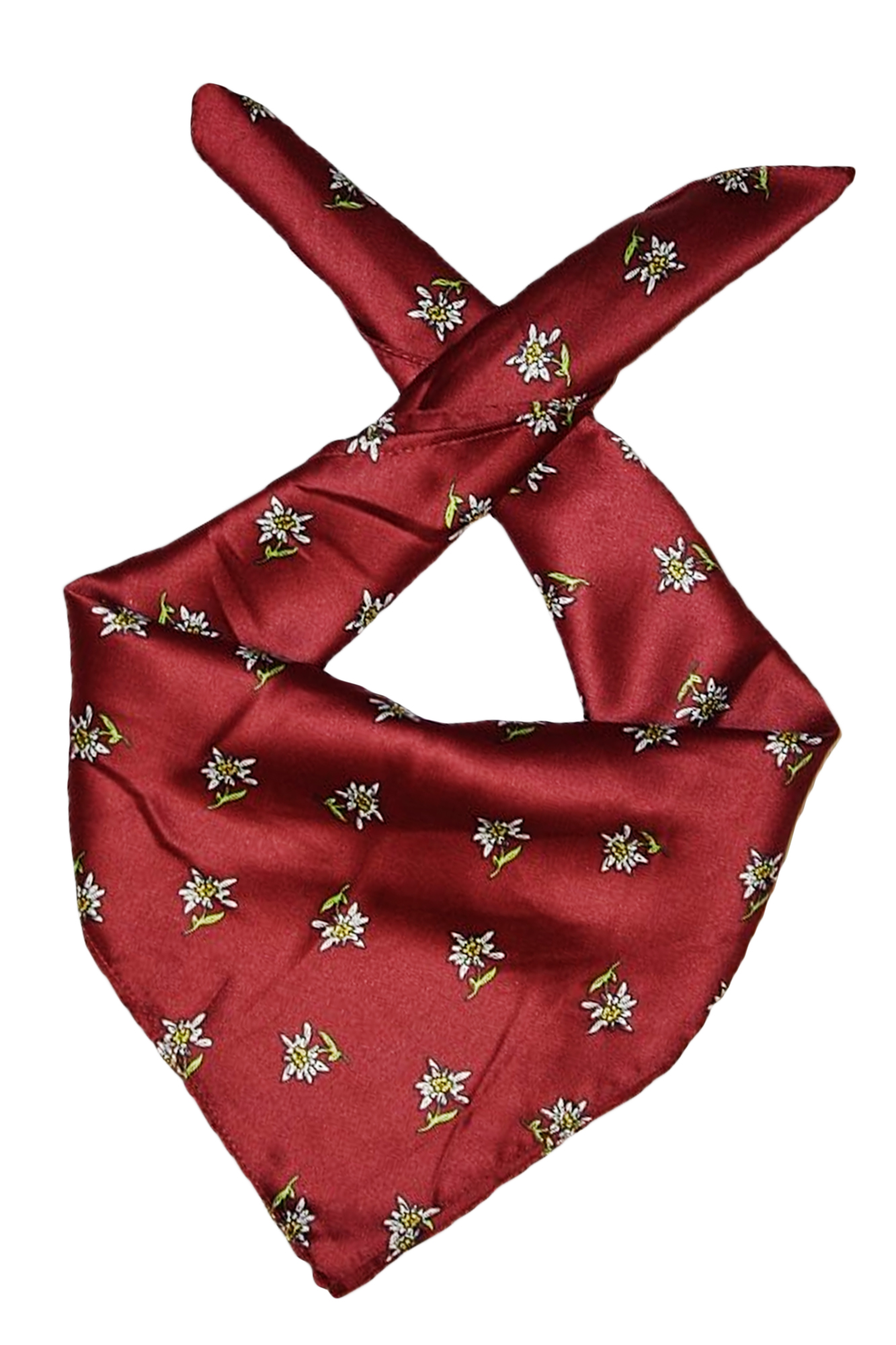 Trachtentuch Halstuch glänzend weinrot