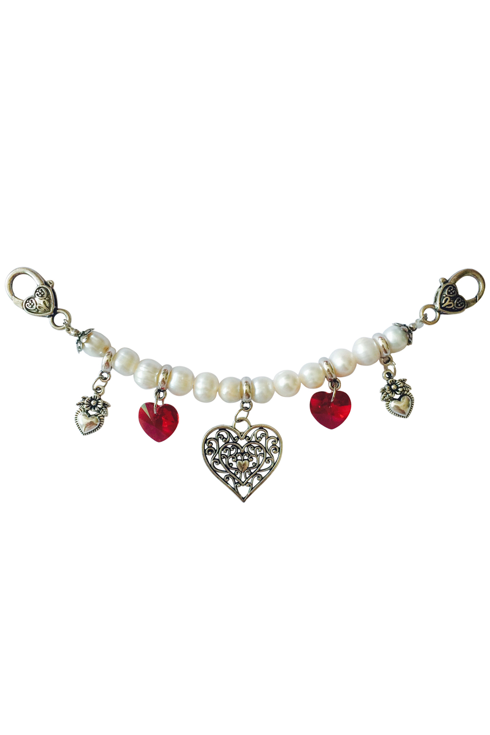 Made in Germany Perlen Charivari "Herzerl" rot