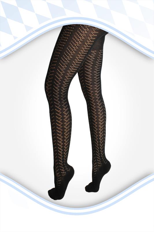 Strumpfhose Ajourmuster schwarz