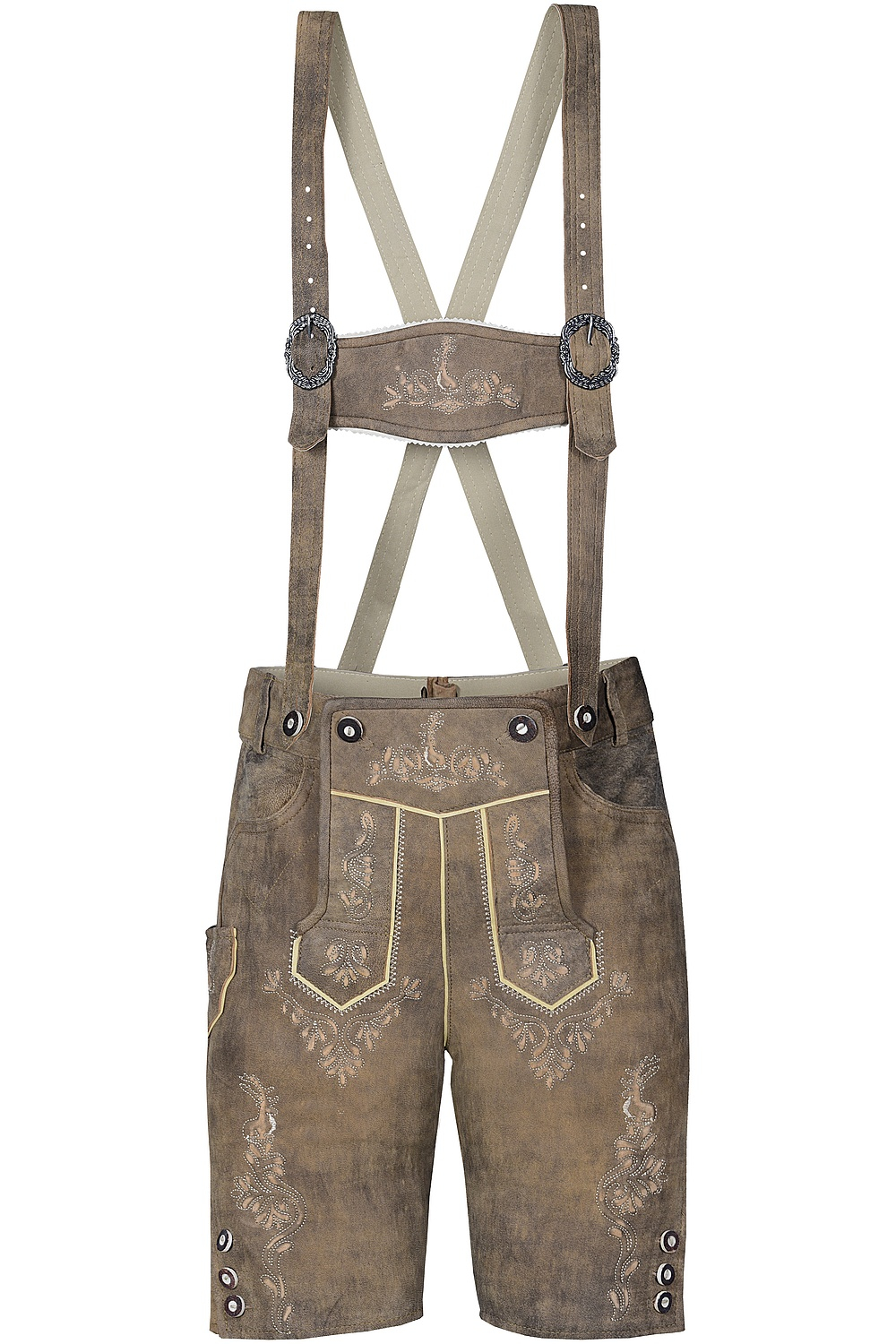 Kurze Trachtenlederhose Coffee geäscht