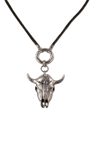 Trachtenkette Lederband Stierkopf