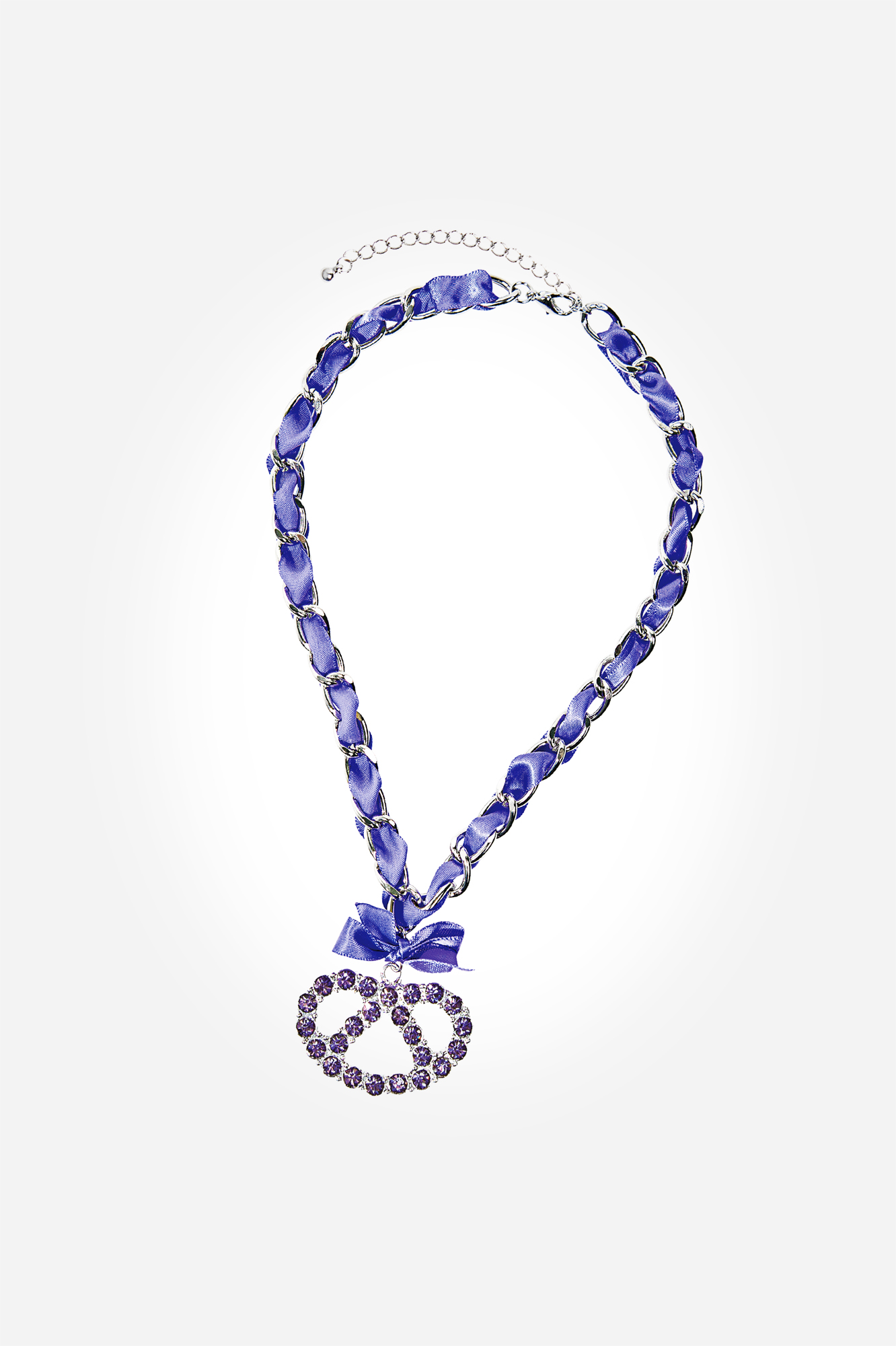 Halskette Brezel Schleife lila
