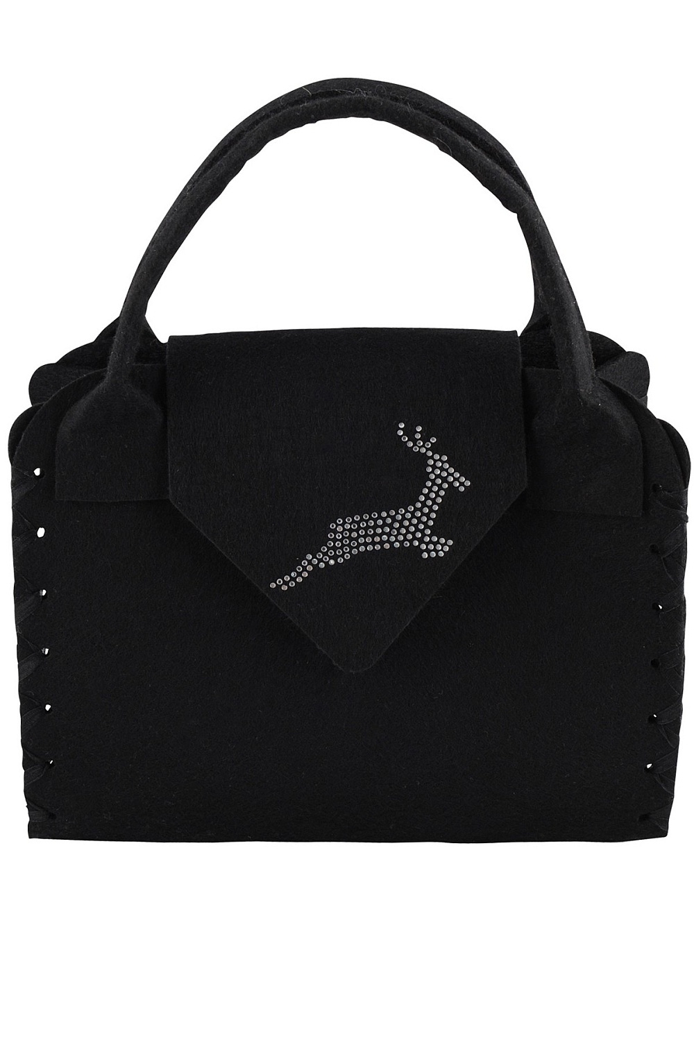 Dirndltasche Tegernsee schwarz Hirsch