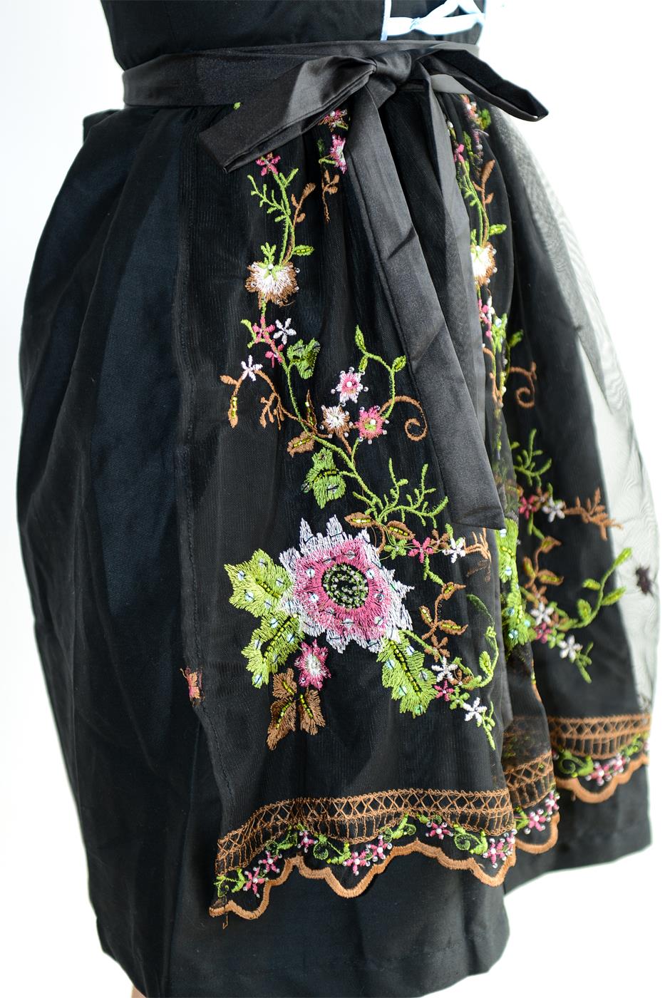 Mini Dirndlschürze schwarz transparent pink