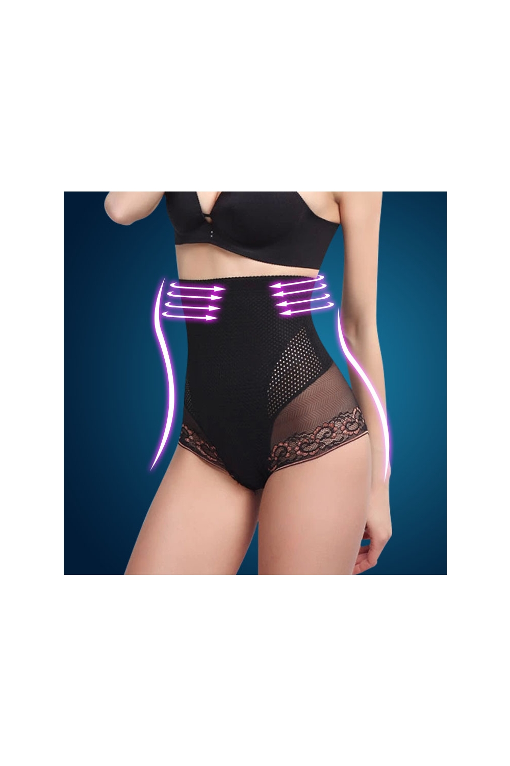 Bauch-weg Hose figurformend schwarz