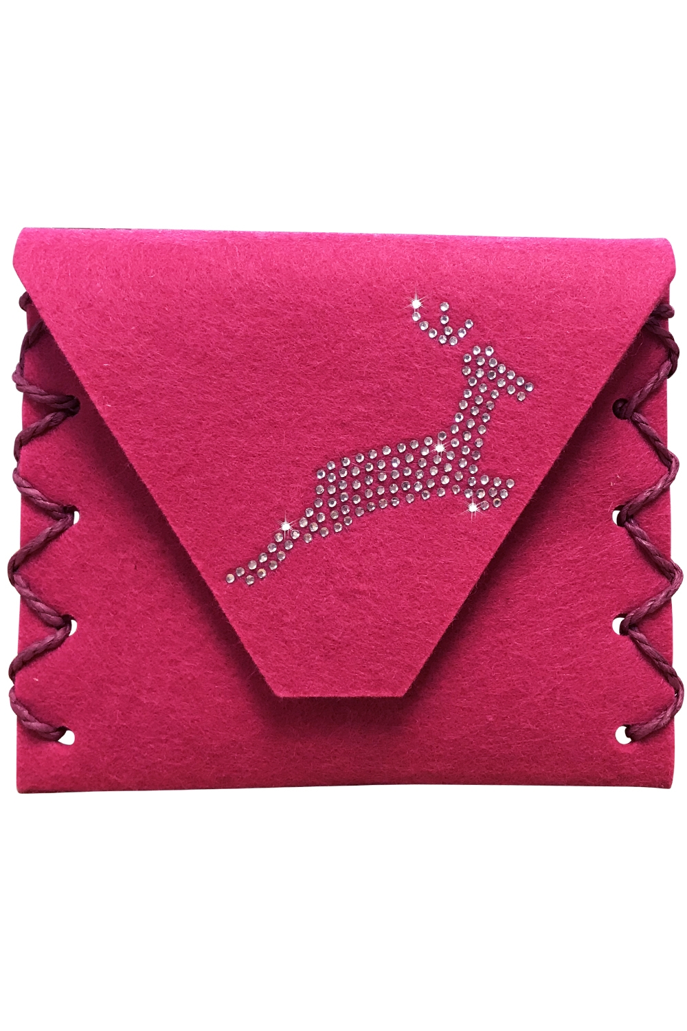 Dirndlschürzentasche Clutch Filz pink
