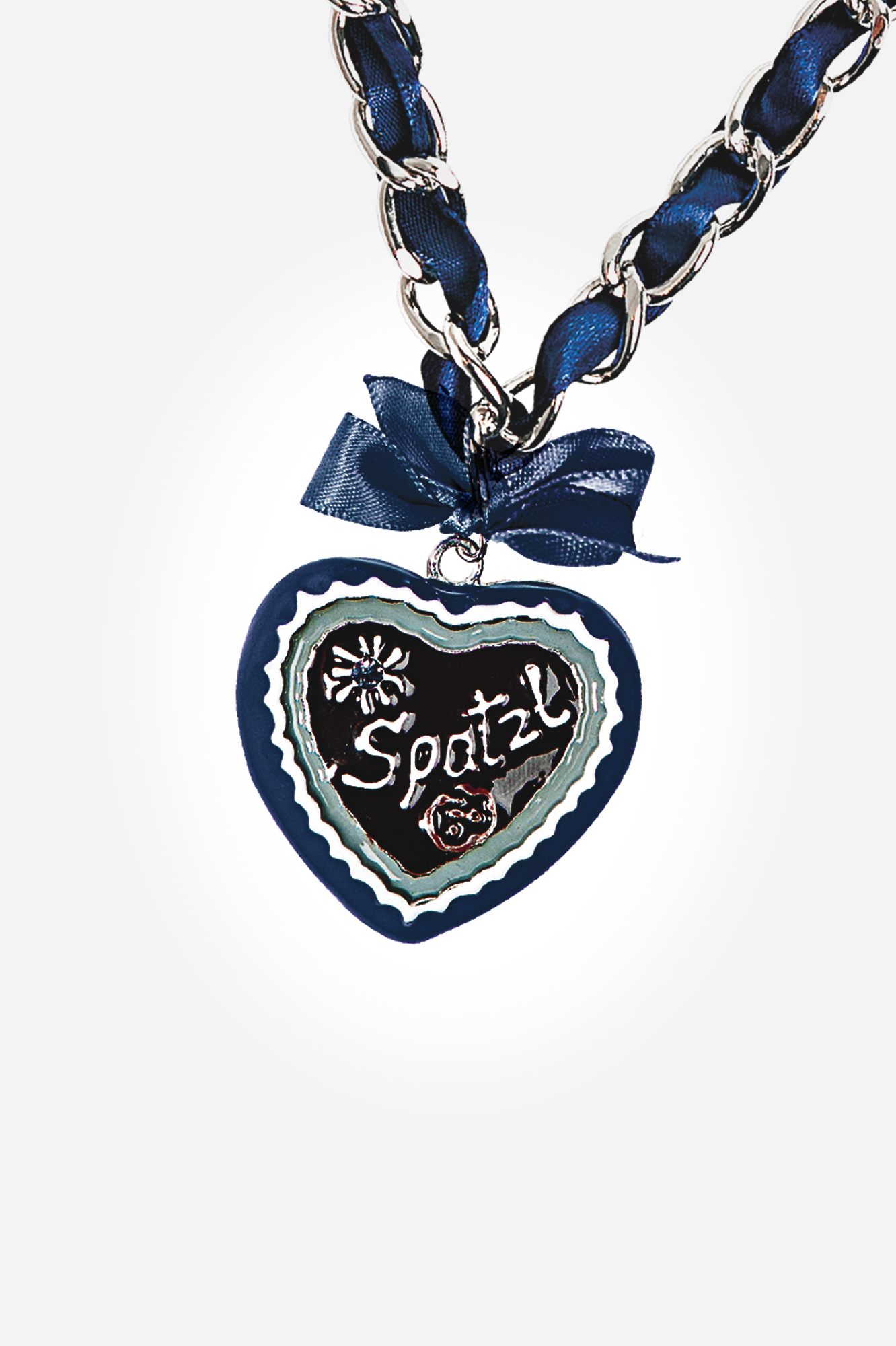 Kette Herz Spatzl dunkelblau