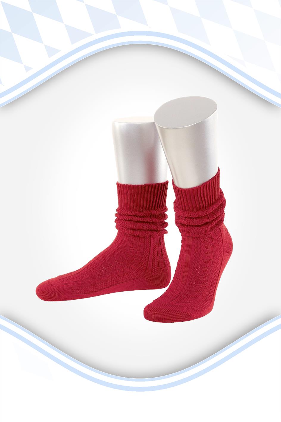 Trachtensocken rot kurz
