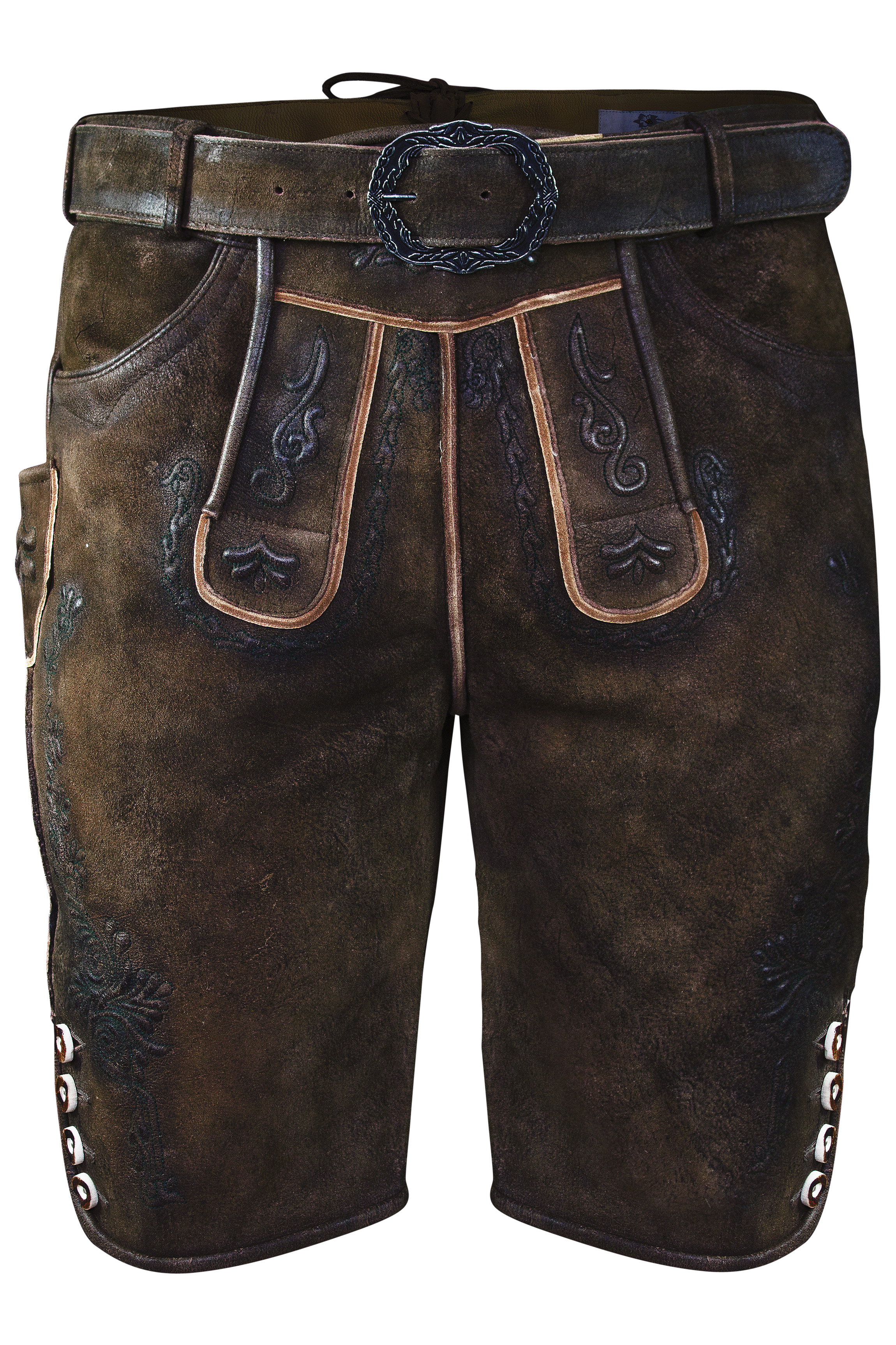 Kurze Wildbock Lederhose Erwin braun II