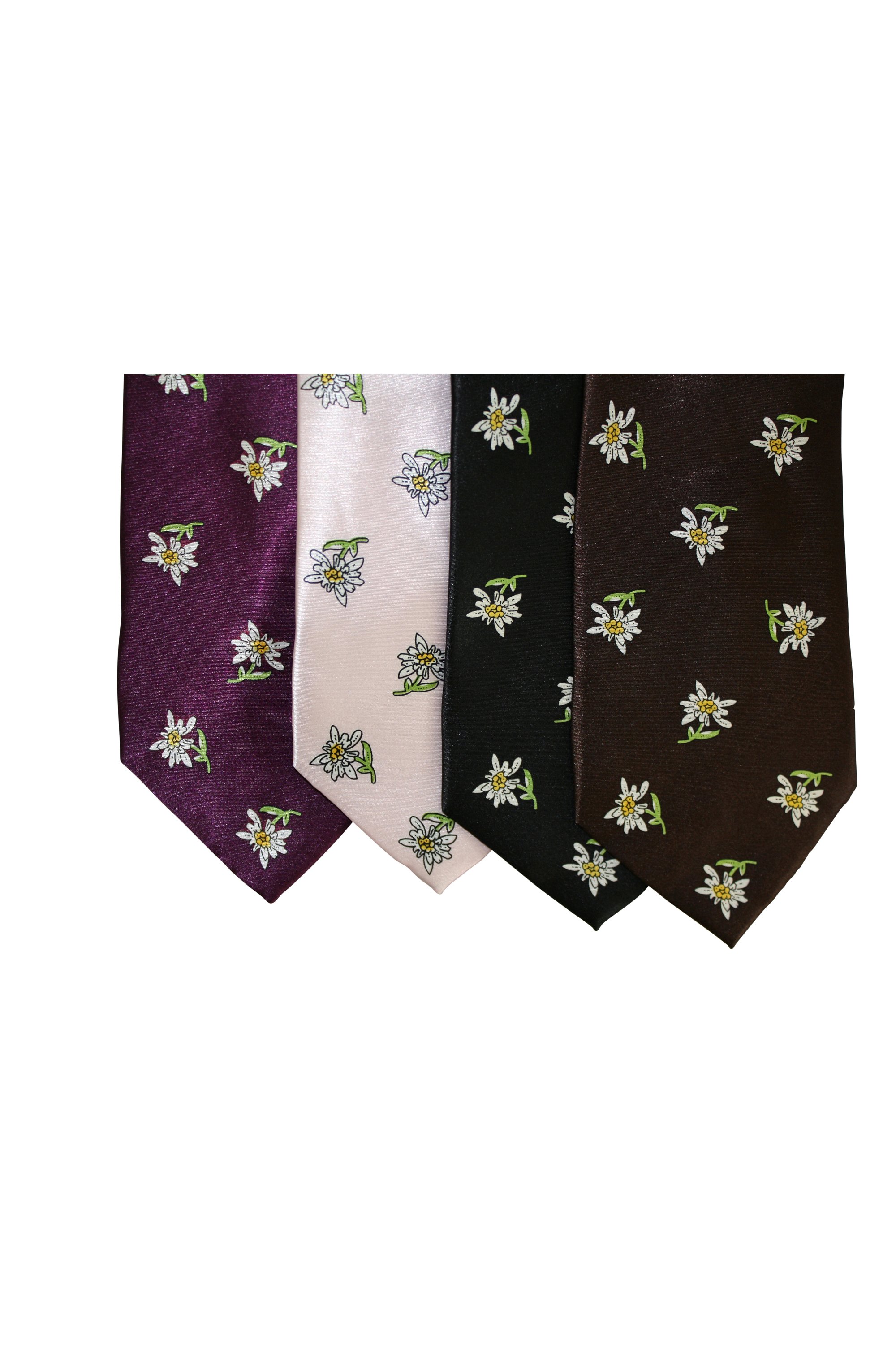 Trachten Krawatte Edelweiß rosa