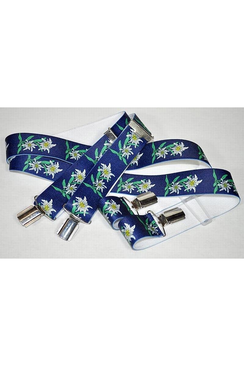 Edelweiß Hosenträger blau