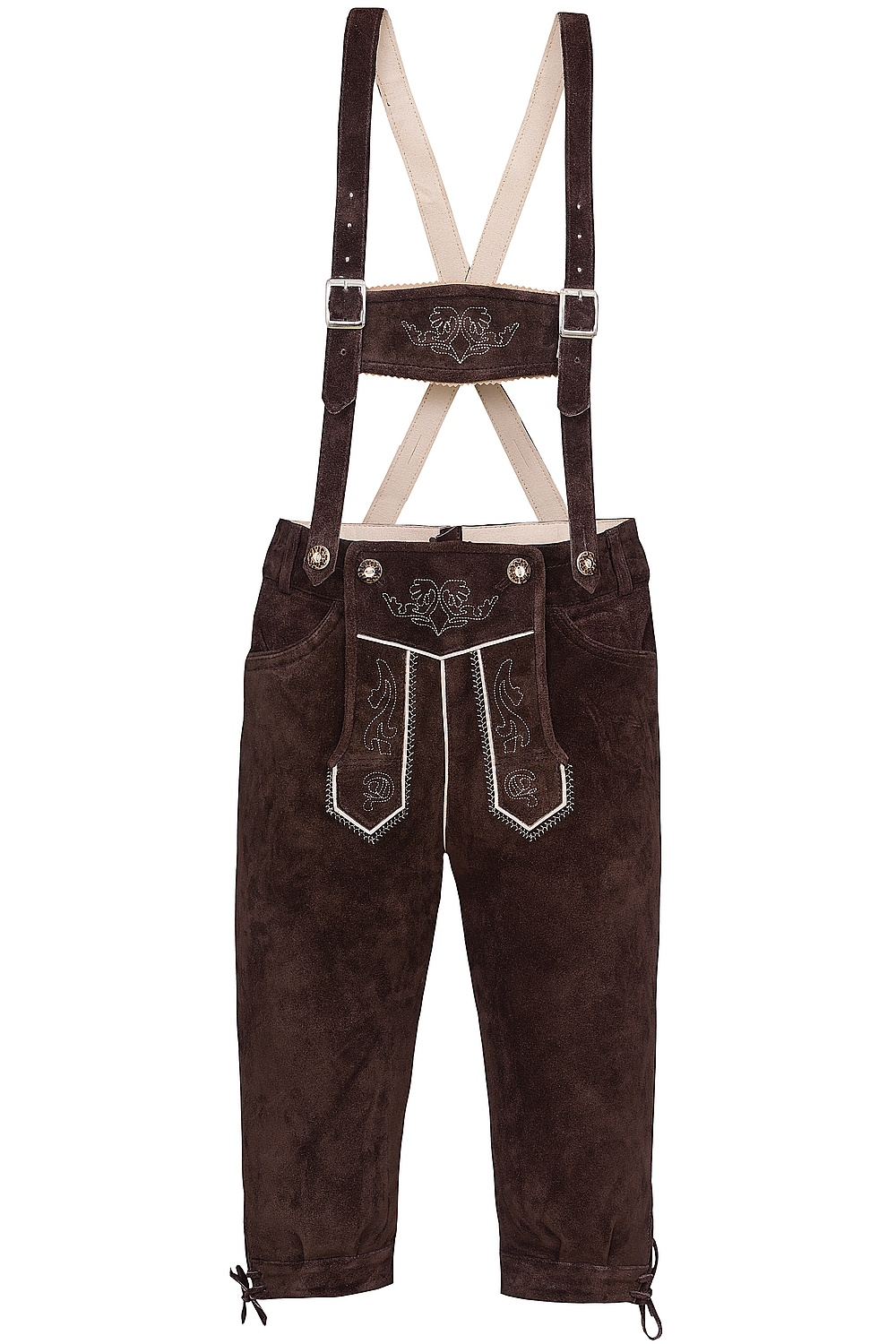 Kinder Trachtenlederhose dunkelbraun