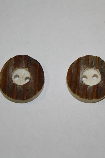 2x Trachtenknöpfe für Trachten Lederhose mittelbraun