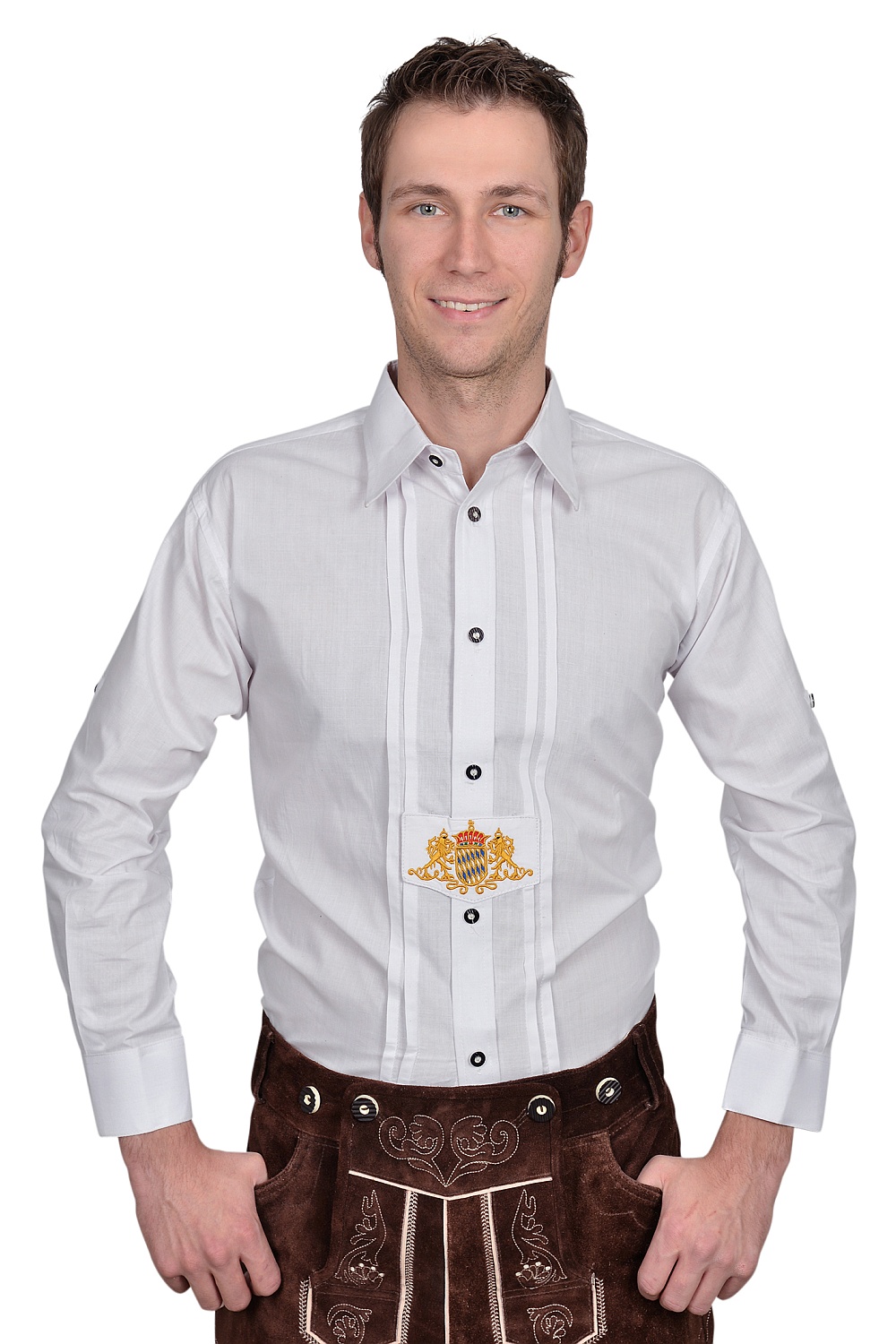 Trachtenhemd Hemd weiß Bayern