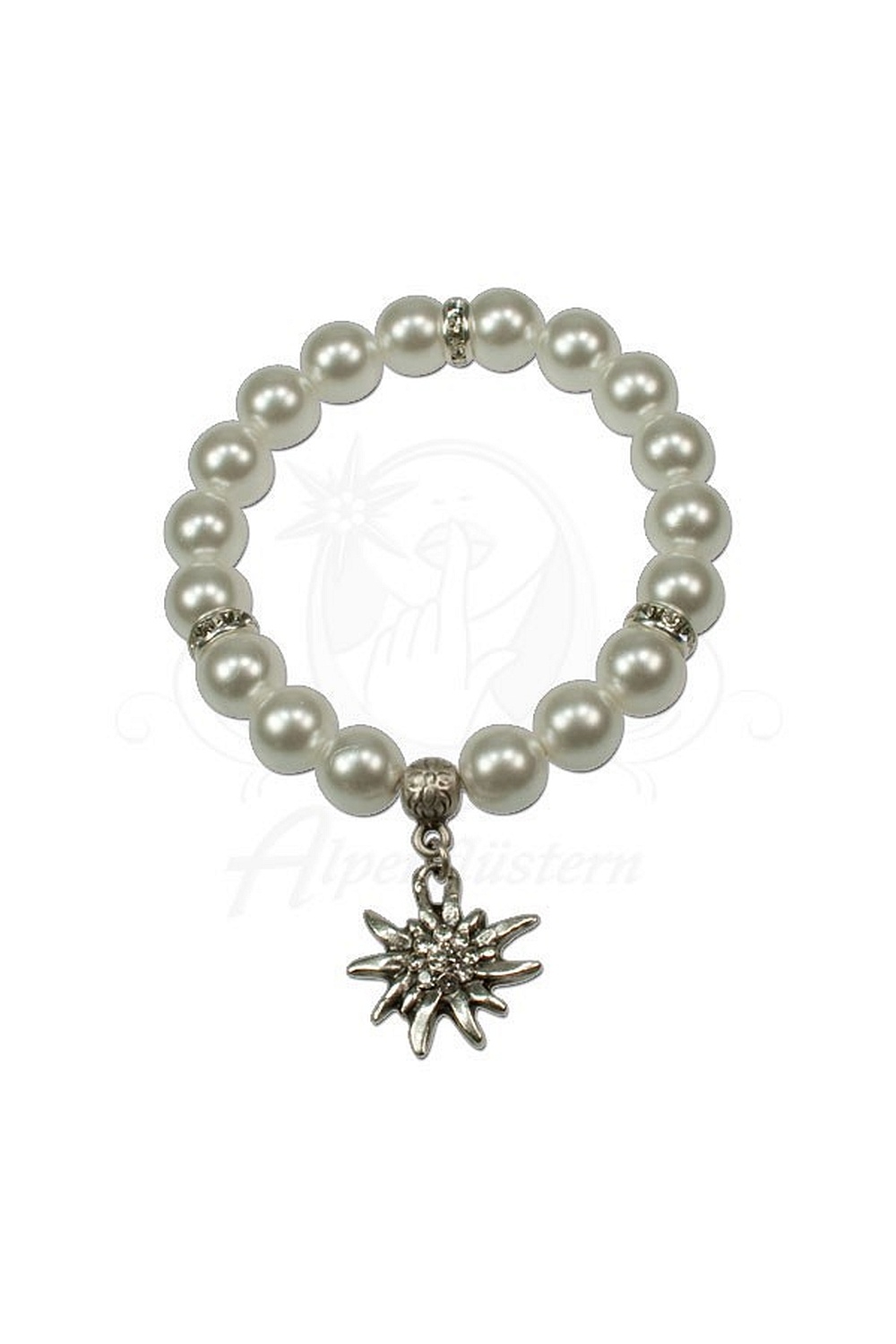 Perlenarmband Fiona weiß