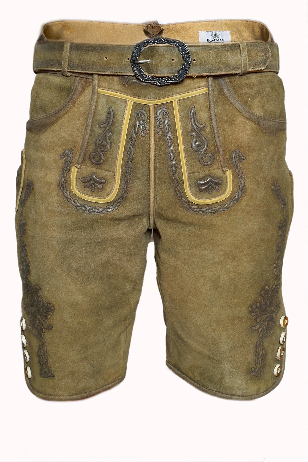 Kurze Wildbock Lederhose Erwin Camel