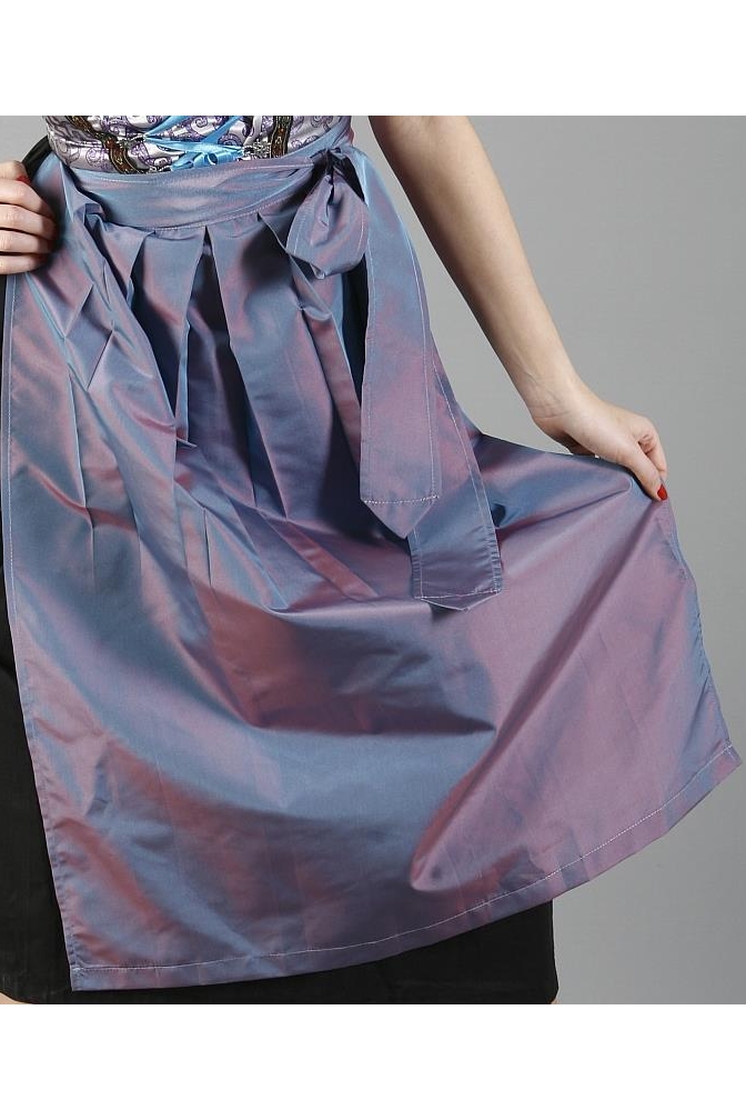 Midi Dirndlschürze blau lila