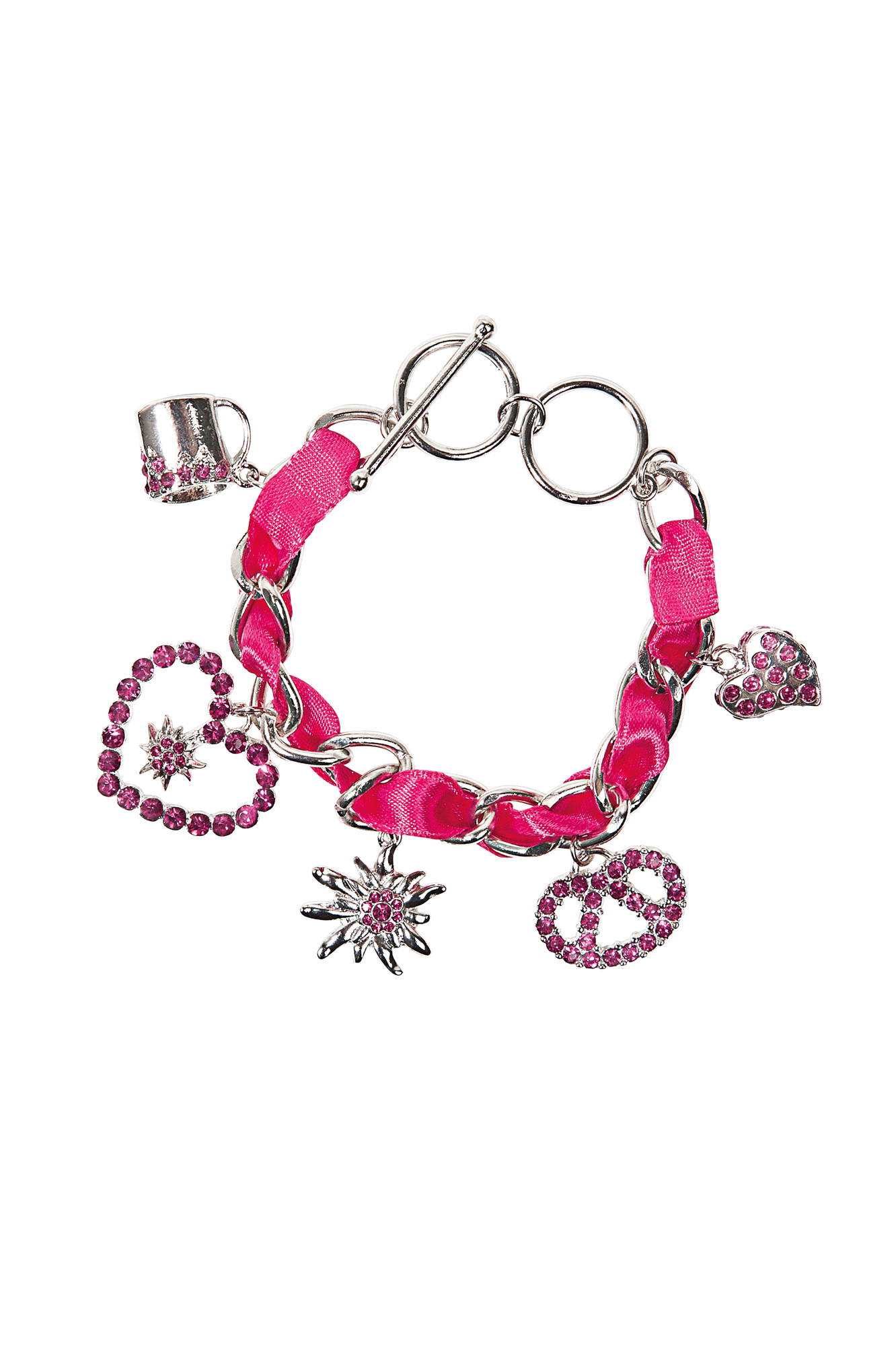 Trachtenarmband Anhänger pink
